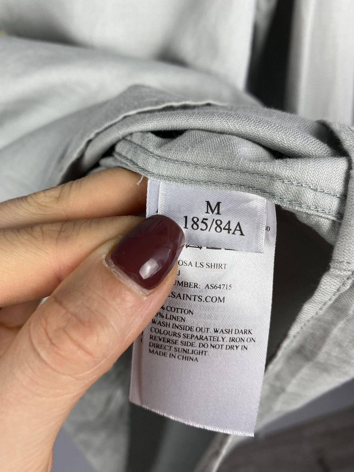 Allsaints Allsaints luxury shirt streetwear grey size M Size US M / EU 48-50 / 2 - 4 Thumbnail