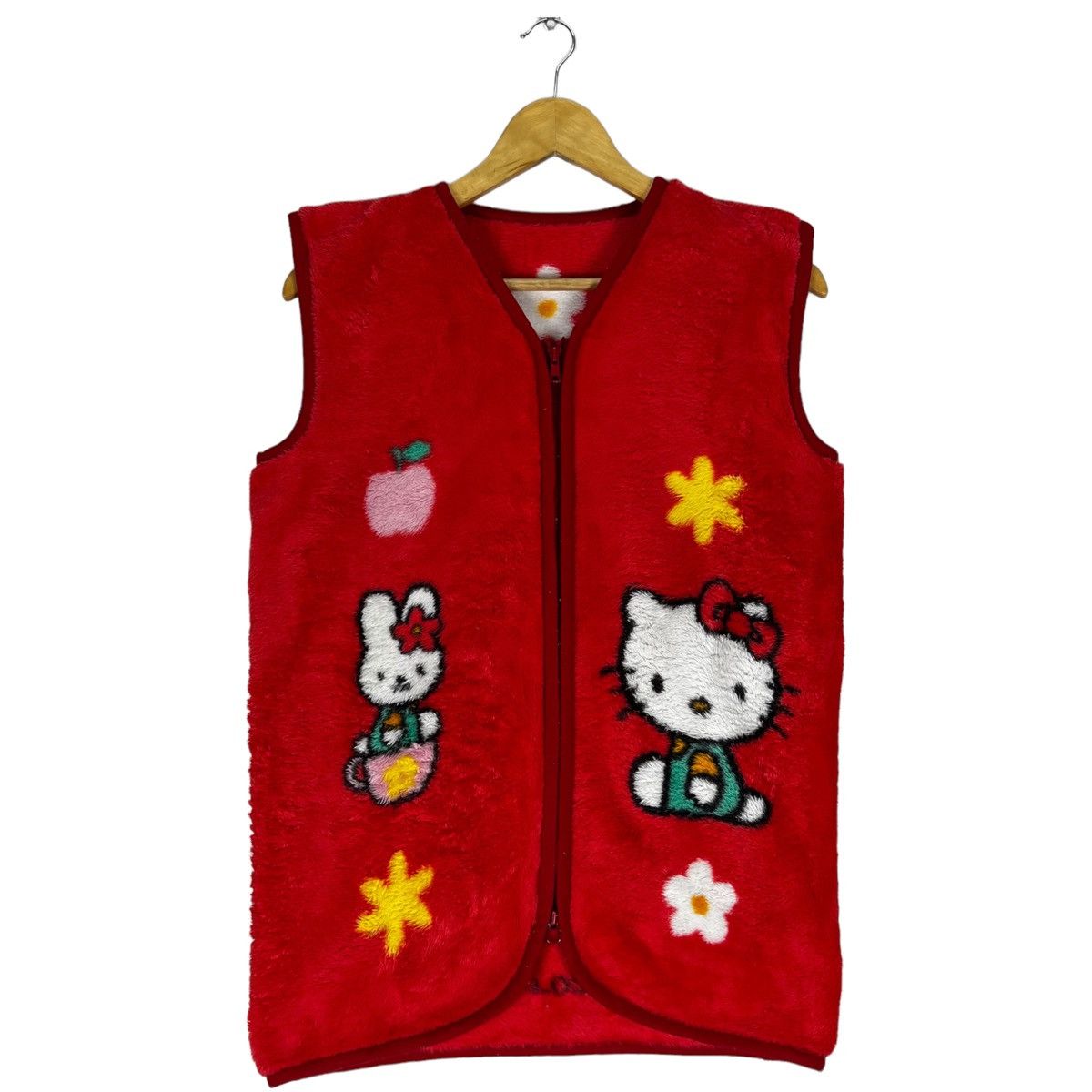 Vintage Hello Kitty Fleece Vest Full Zipper
