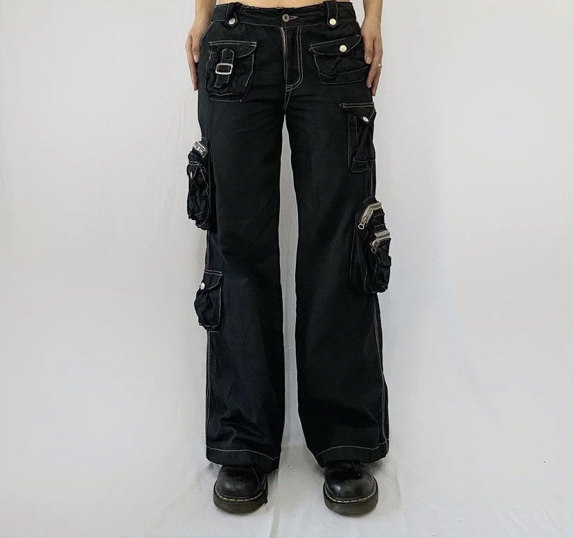20471120 × Beauty Beast × Hysteric Glamour 💥Vtg💥JAPANESE JEANS BONDAGE TACTICAL MULTI CARGO Size US 31 - 2 Thumbnail