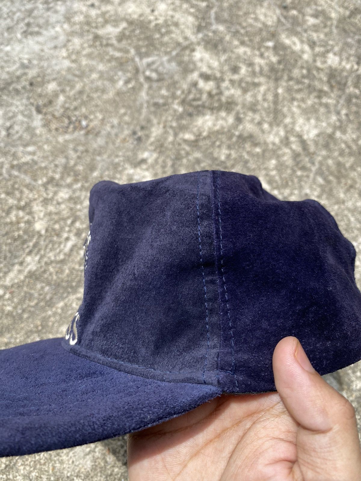 Japanese Brand × Vintage 💥RARE💥Vintage 80~90s SUNTORY BOSS COFFEE Genuine Leather Cap Size ONE SIZE - 8 Thumbnail