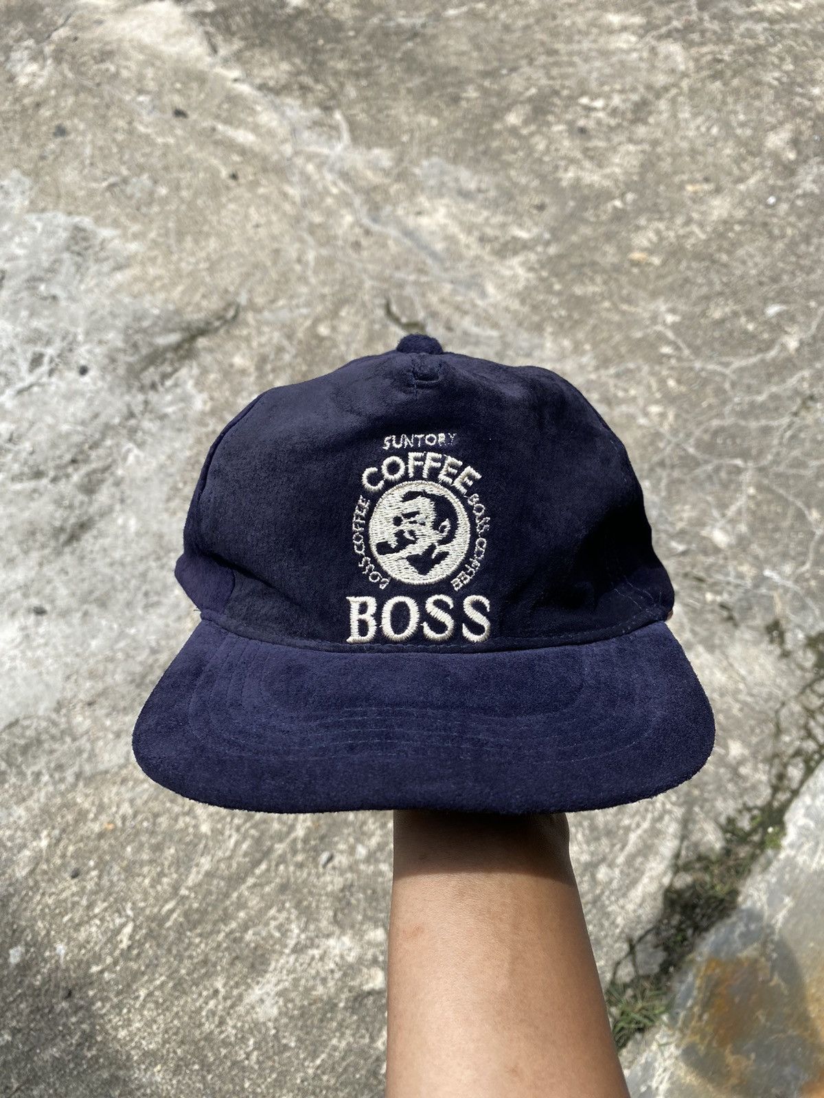 Japanese Brand × Vintage 💥RARE💥Vintage 80~90s SUNTORY BOSS COFFEE Genuine Leather Cap Size ONE SIZE - 2 Thumbnail