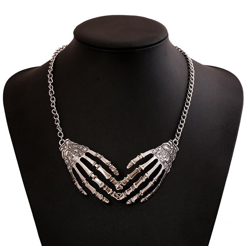Jewelry Gothic Skull Claws Necklace Size ONE SIZE - 1 Thumbnail