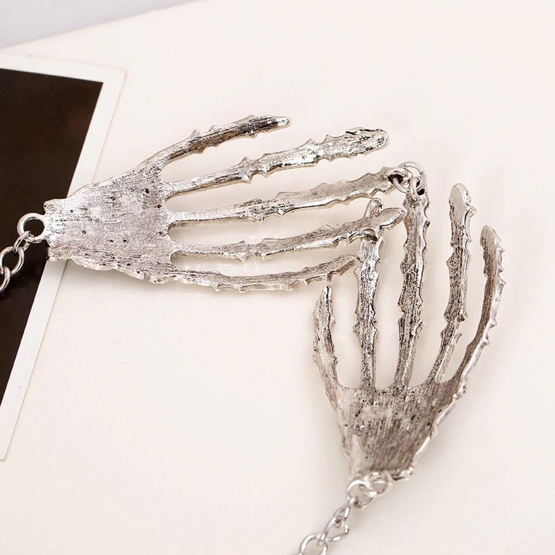 Jewelry Gothic Skull Claws Necklace Size ONE SIZE - 4 Thumbnail