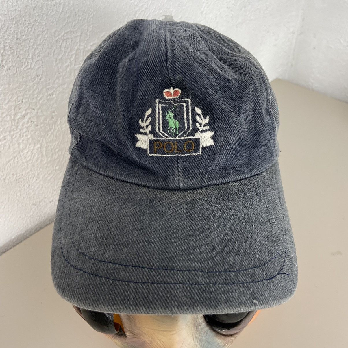 Vintage 1990s BOOTLEG RALPH LAUREN x NIKE SWOOSH SUN FADED CAP Size ONE SIZE - 1 Thumbnail