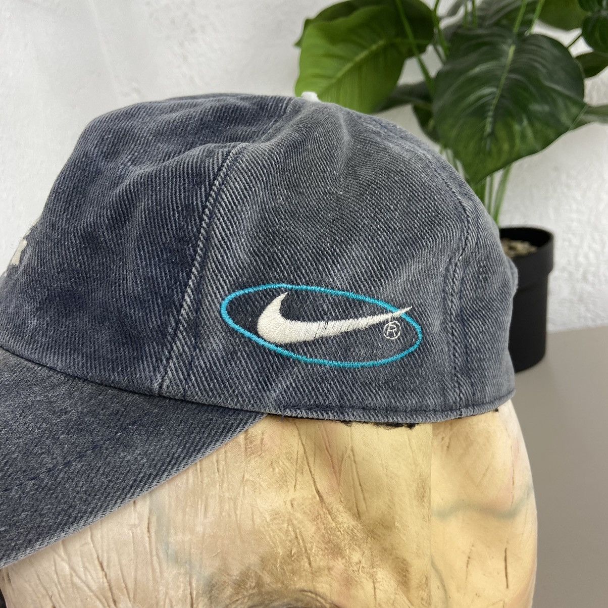 Vintage 1990s BOOTLEG RALPH LAUREN x NIKE SWOOSH SUN FADED CAP Size ONE SIZE - 2 Thumbnail