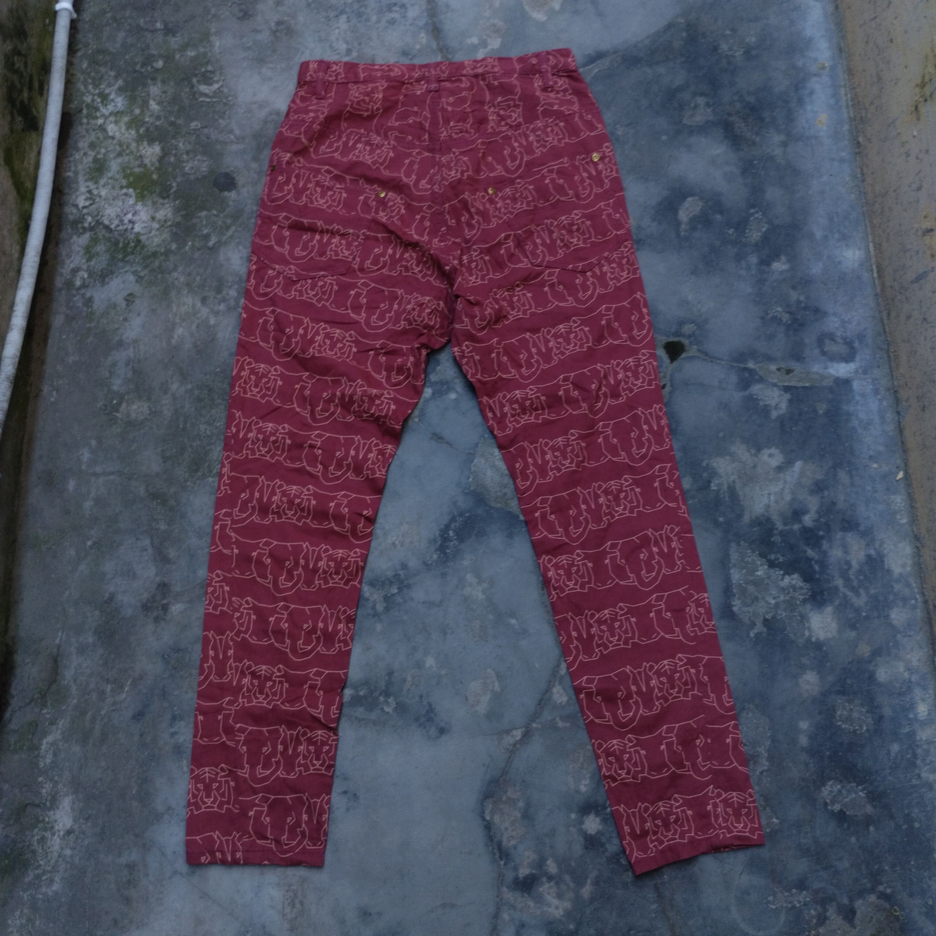 image of Mercibeaucoup Baggy Pants By Issey Miyake Designer in Red, Men's (Size 29)