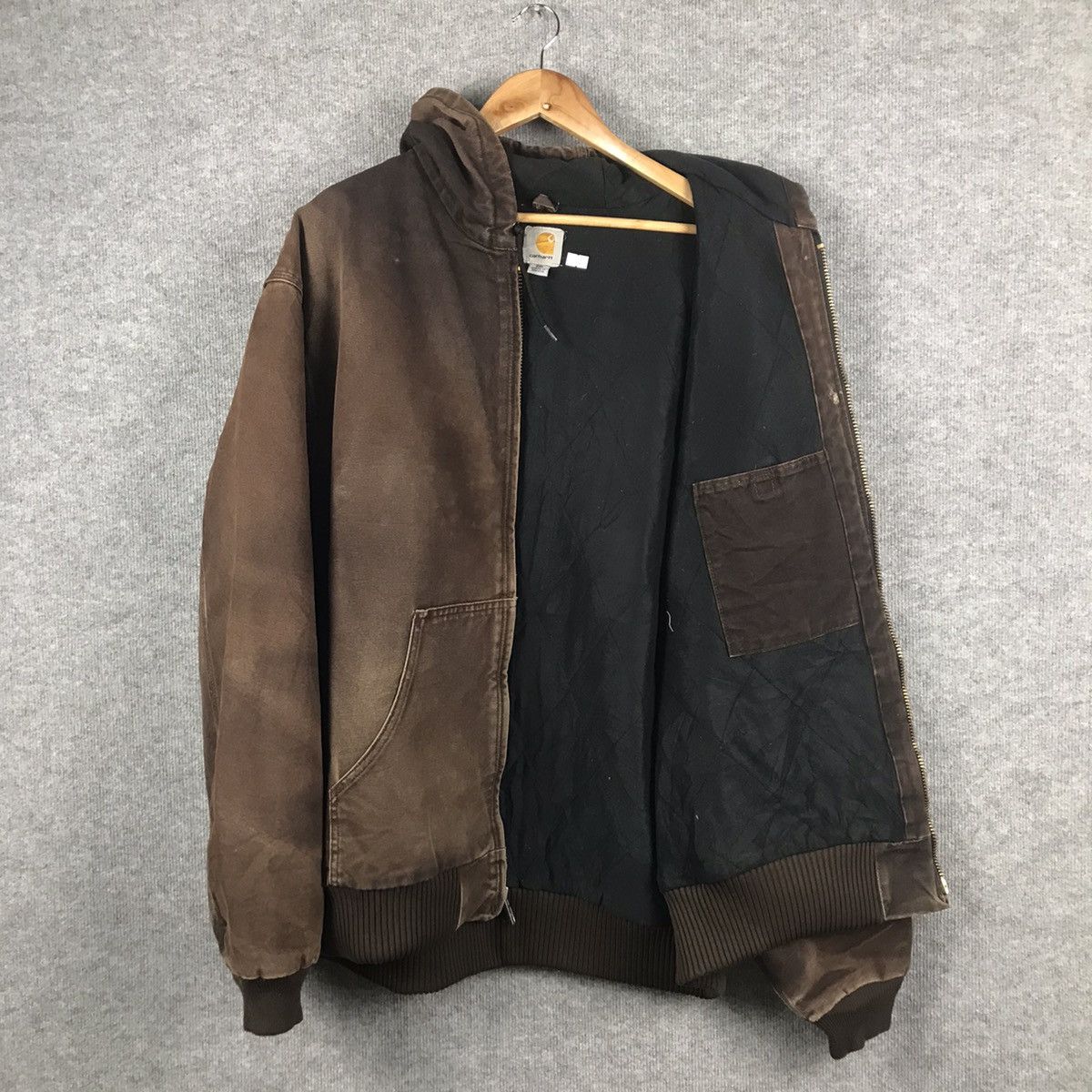 Carhartt × Carhartt Wip CARHARTT ACTIVE BROWN FADED HOODIES CHORE WORK JACKET Size US XXL / EU 58 / 5 - 10 Thumbnail