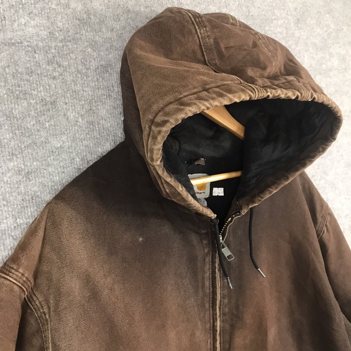 Carhartt × Carhartt Wip CARHARTT ACTIVE BROWN FADED HOODIES CHORE WORK JACKET Size US XXL / EU 58 / 5 - 4 Thumbnail