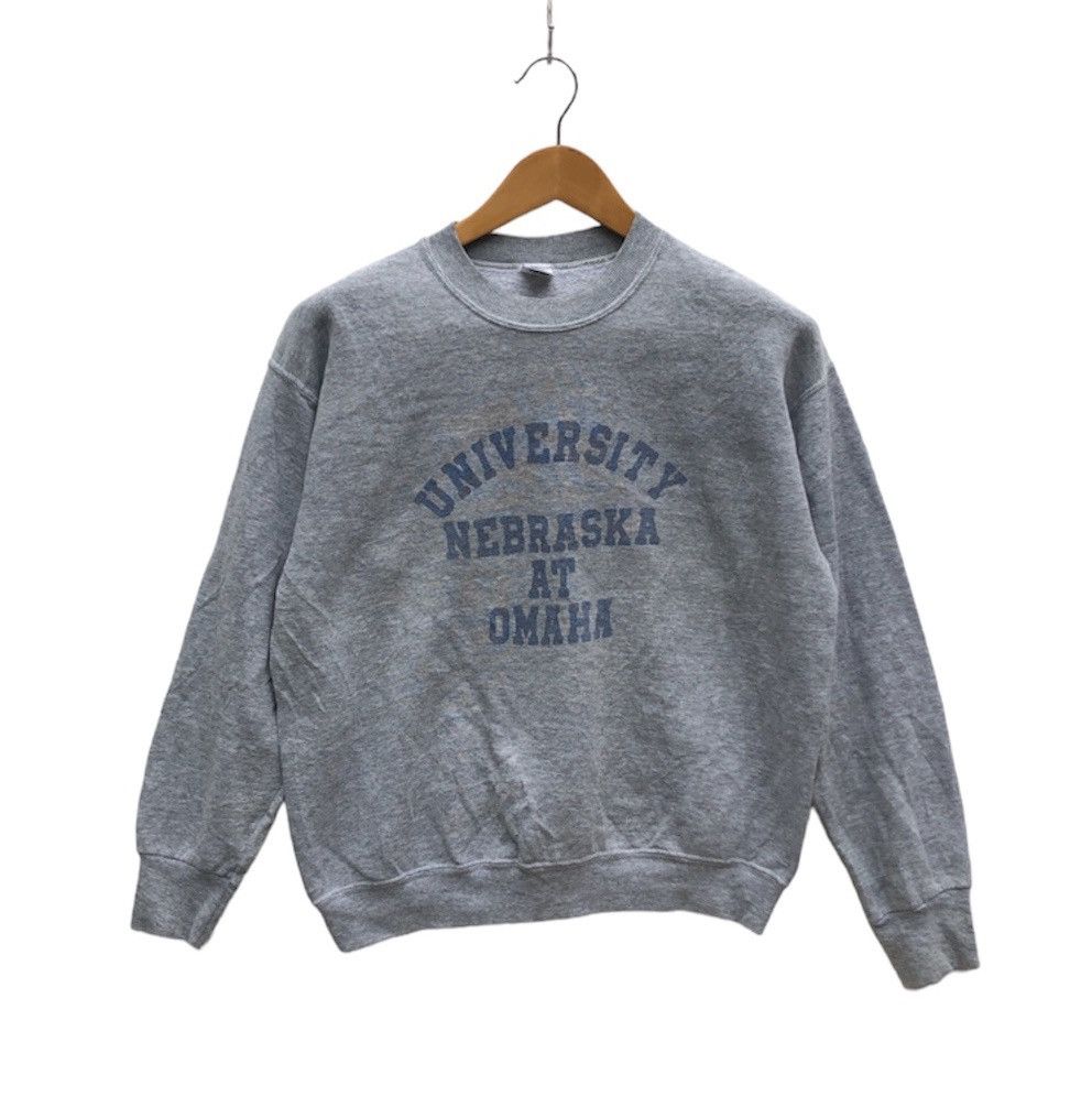 Fruit Of The Loom 90s Vintage UNIVERSITY NEBRASKA AT OMAHA Sweatshirt #0731-22 Size US M / EU 48-50 / 2 - 1 Thumbnail
