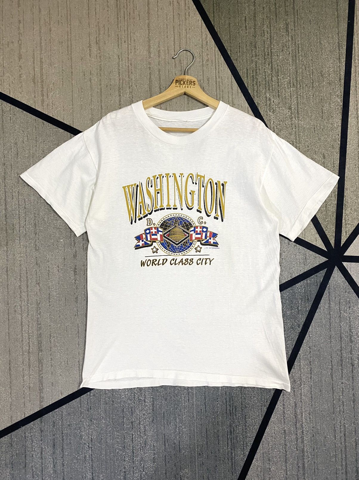City Streets × Vintage Vintage 90s Tee Washington White Medium Size US M / EU 48-50 / 2 - 1 Thumbnail