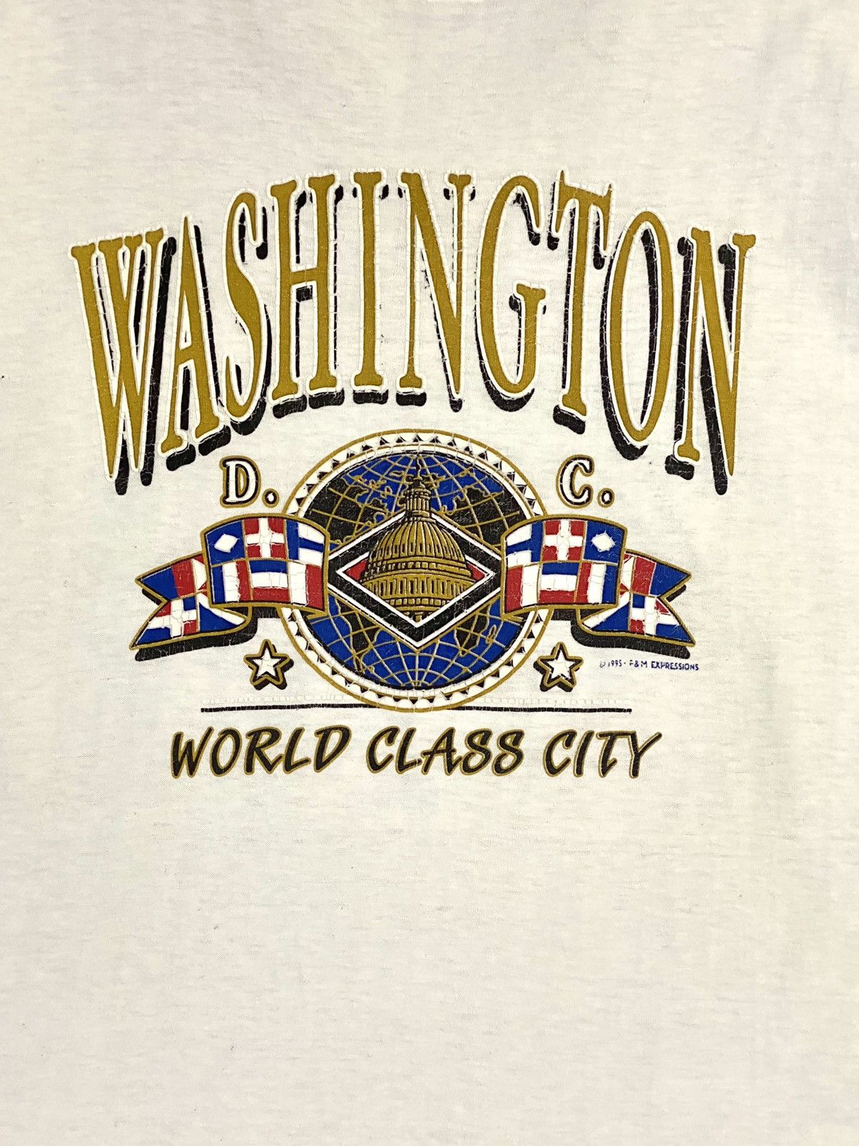 City Streets × Vintage Vintage 90s Tee Washington White Medium Size US M / EU 48-50 / 2 - 3 Thumbnail