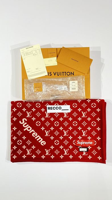 Supreme Louis Vuitton X Supreme Blanket Red Monogram