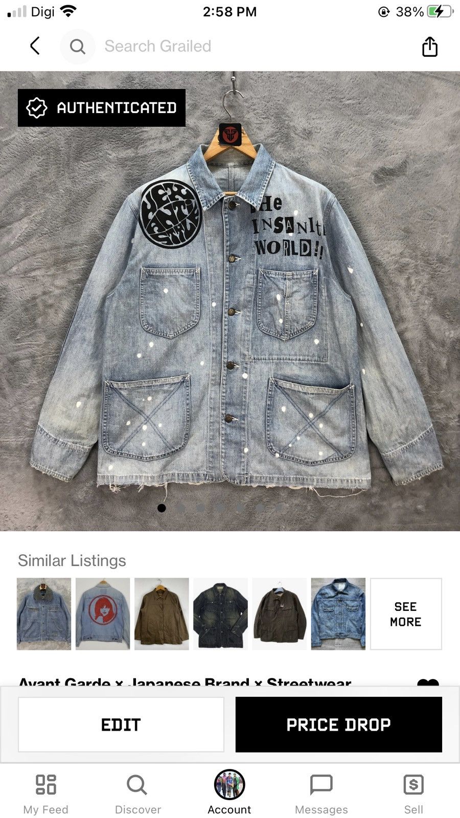 If Six Was Nine HEX ANTISTYLE SKATE ROCK THE INSANITY WORLD JACKET #6299-59 Size US M / EU 48-50 / 2 - 18 Thumbnail