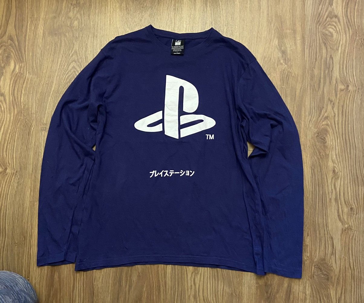 Vintage Japan Style PlayStation Longsleeve Y2K Drill