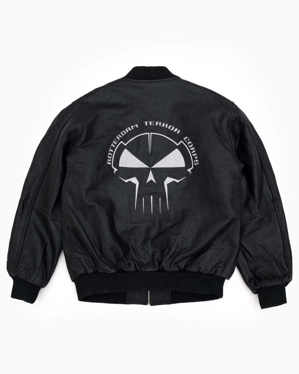 Vintage Rotterdam Terror Corps Leather Bomber Jacket - 90s | Grailed