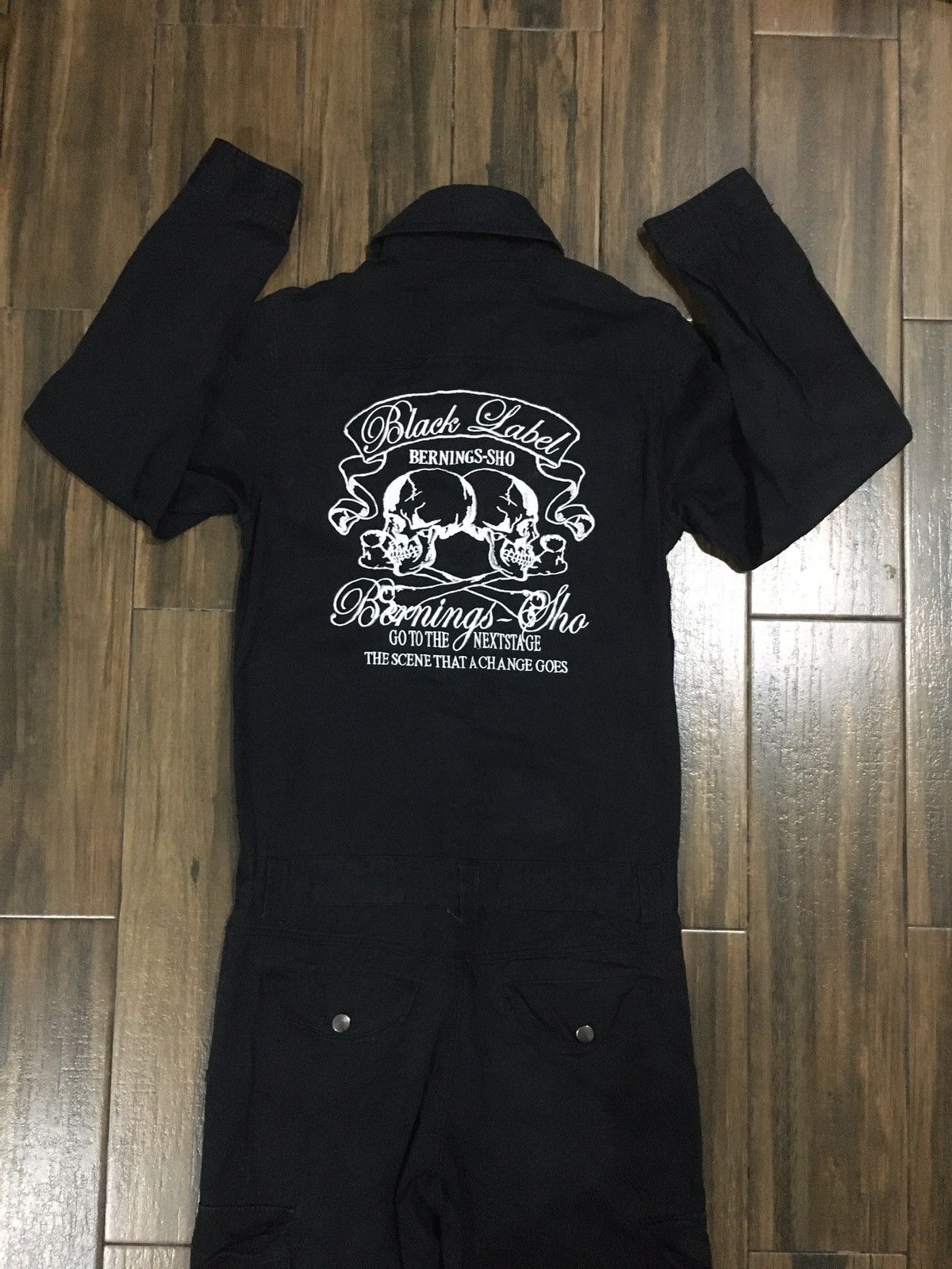 Japanese Brand Bernings-sho black label Twins Skulls Embroidery