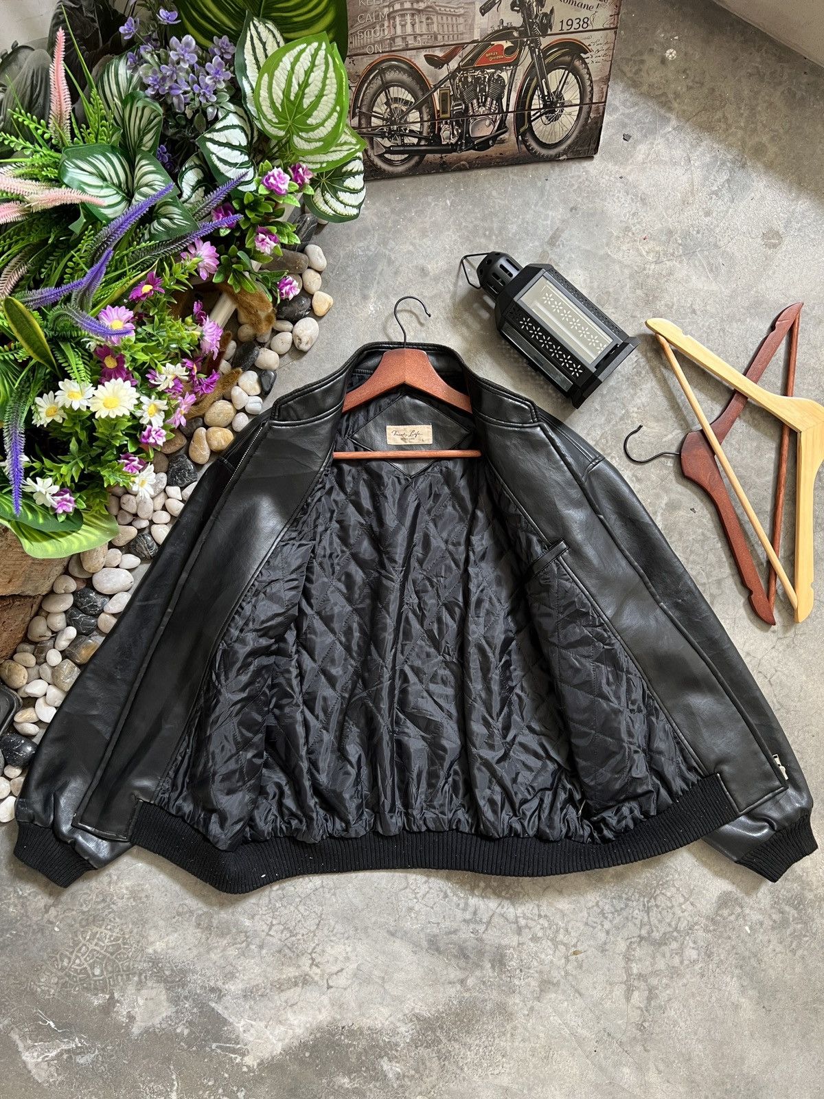 Vintage Vintage 🏴‍☠️ Japanese Fully Leather Bomber Style Jacket Size US L / EU 52-54 / 3 - 11 Thumbnail