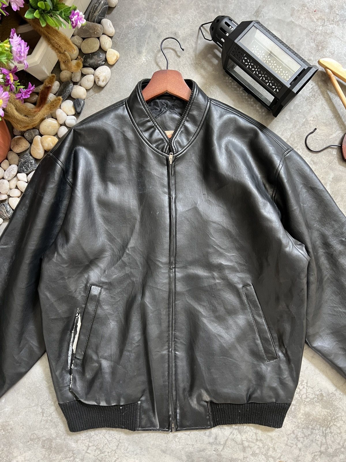 Vintage Vintage 🏴‍☠️ Japanese Fully Leather Bomber Style Jacket Size US L / EU 52-54 / 3 - 14 Thumbnail