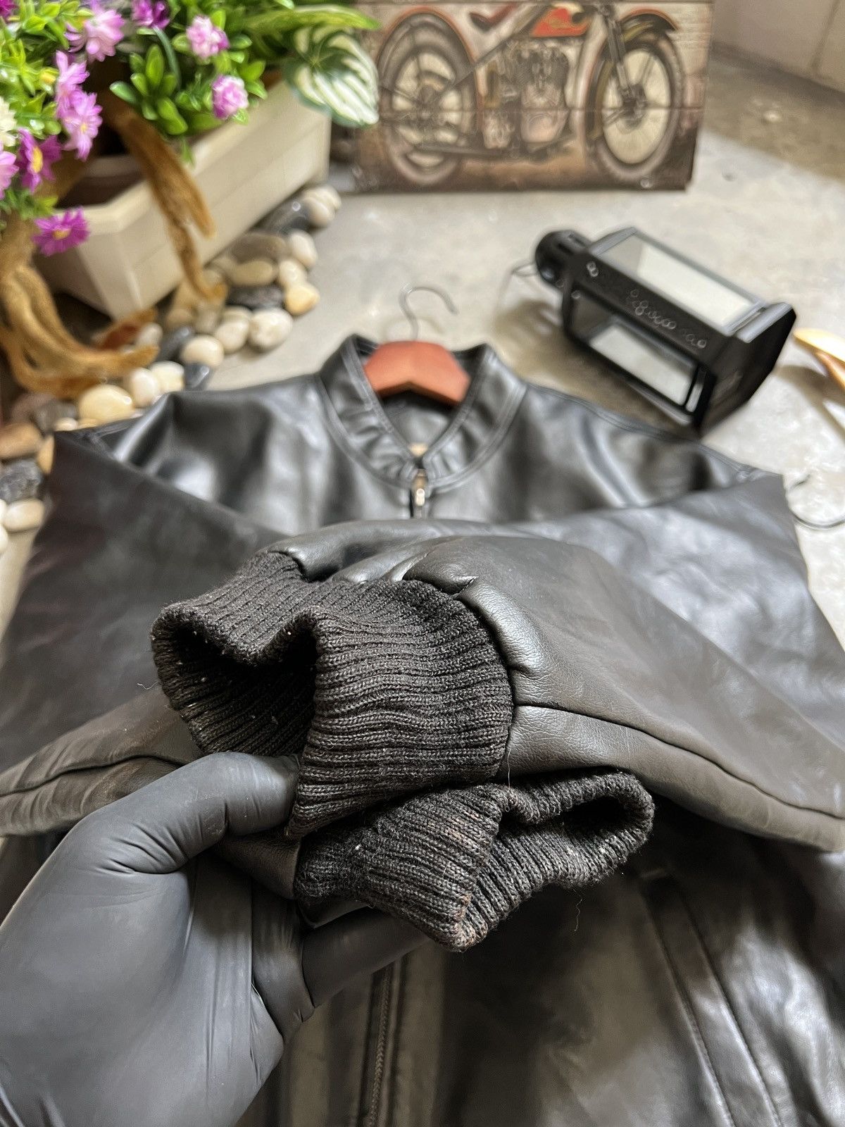 Vintage Vintage 🏴‍☠️ Japanese Fully Leather Bomber Style Jacket Size US L / EU 52-54 / 3 - 10 Thumbnail