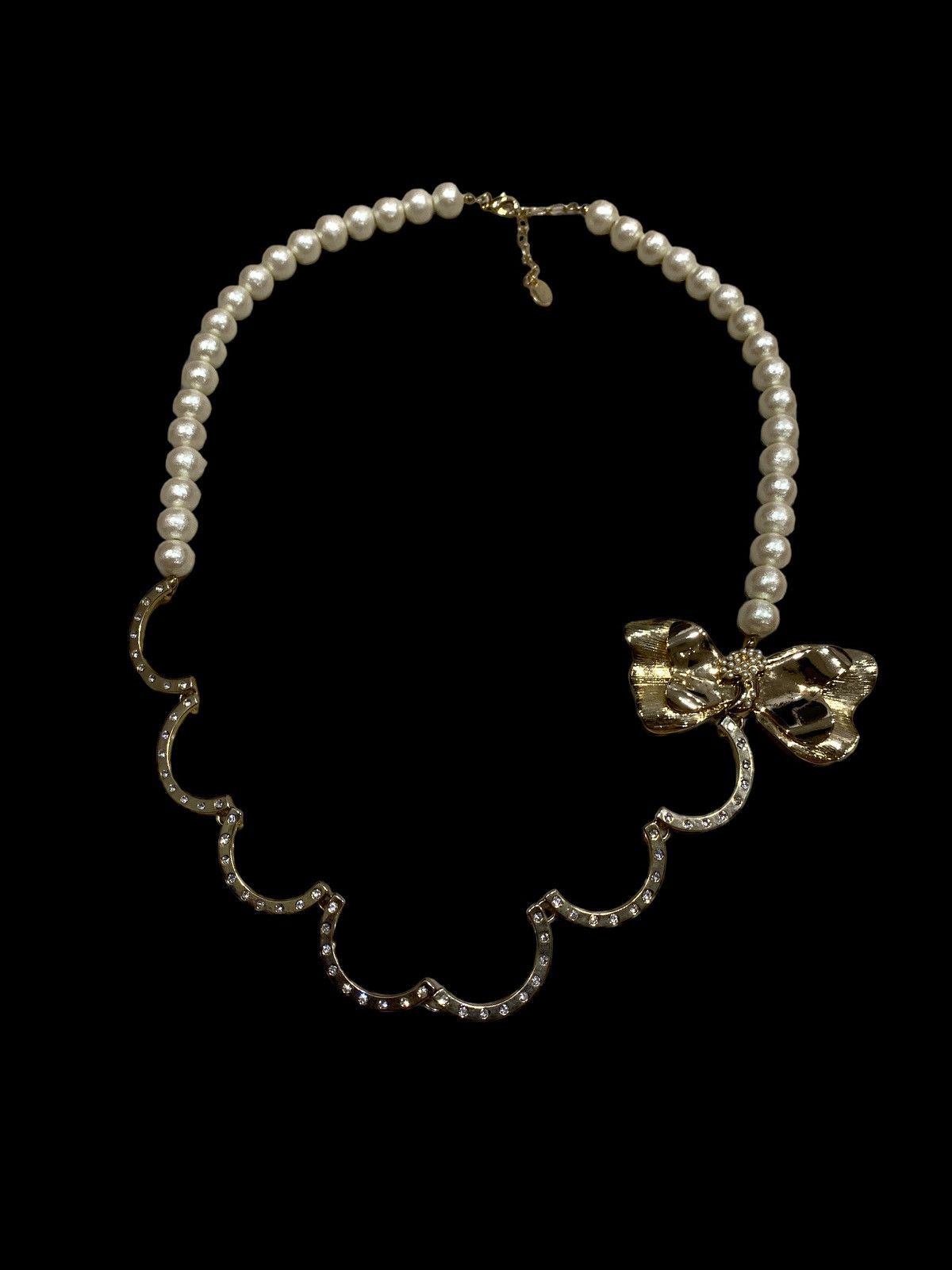Issey Miyake × Tsumori Chisato TSUMORI CHISATO FAUX PEARL GOLD TONE NECKLACE Size ONE SIZE - 1 Thumbnail