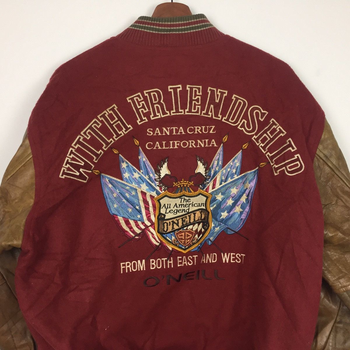Genuine Leather Vintage O’neill Santa Cruz California Leather Varsity jacket Size US M / EU 48-50 / 2 - 8 Thumbnail