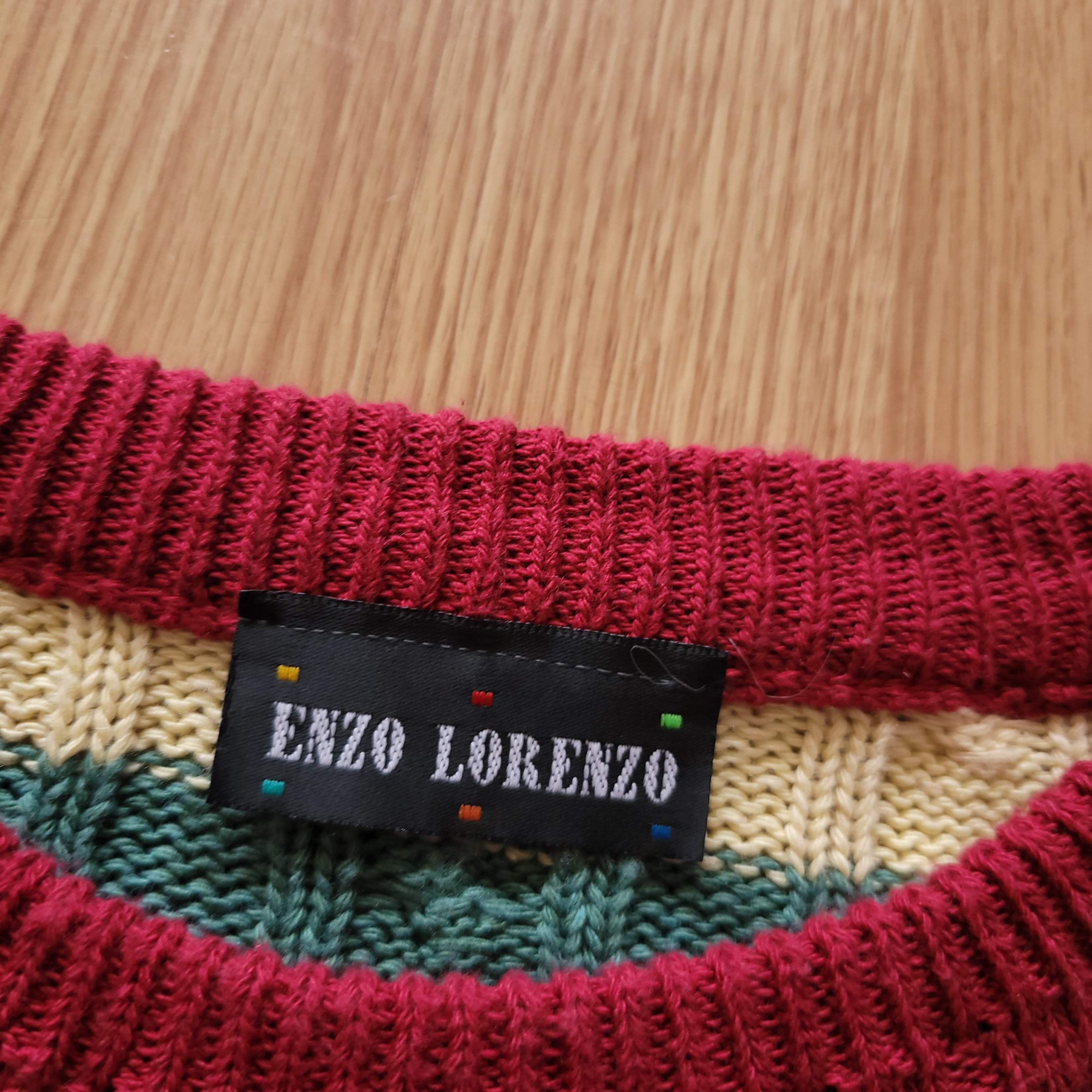 Vintage Vintage Enzo Lorenzo stripes sweater XXL Size US XXL / EU 58 / 5 - 4 Thumbnail