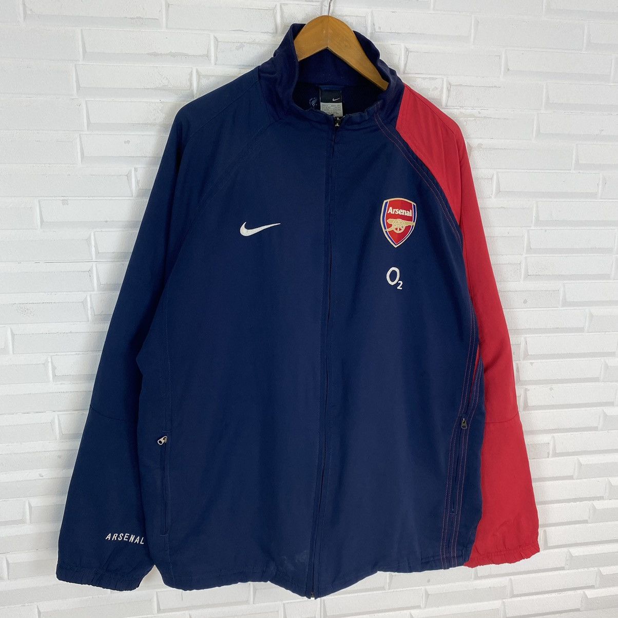 Nike ✨VINTAGE 90S NIKE ARSENAL SWEATER JACKET Size US XL / EU 56 / 4 - 3 Thumbnail