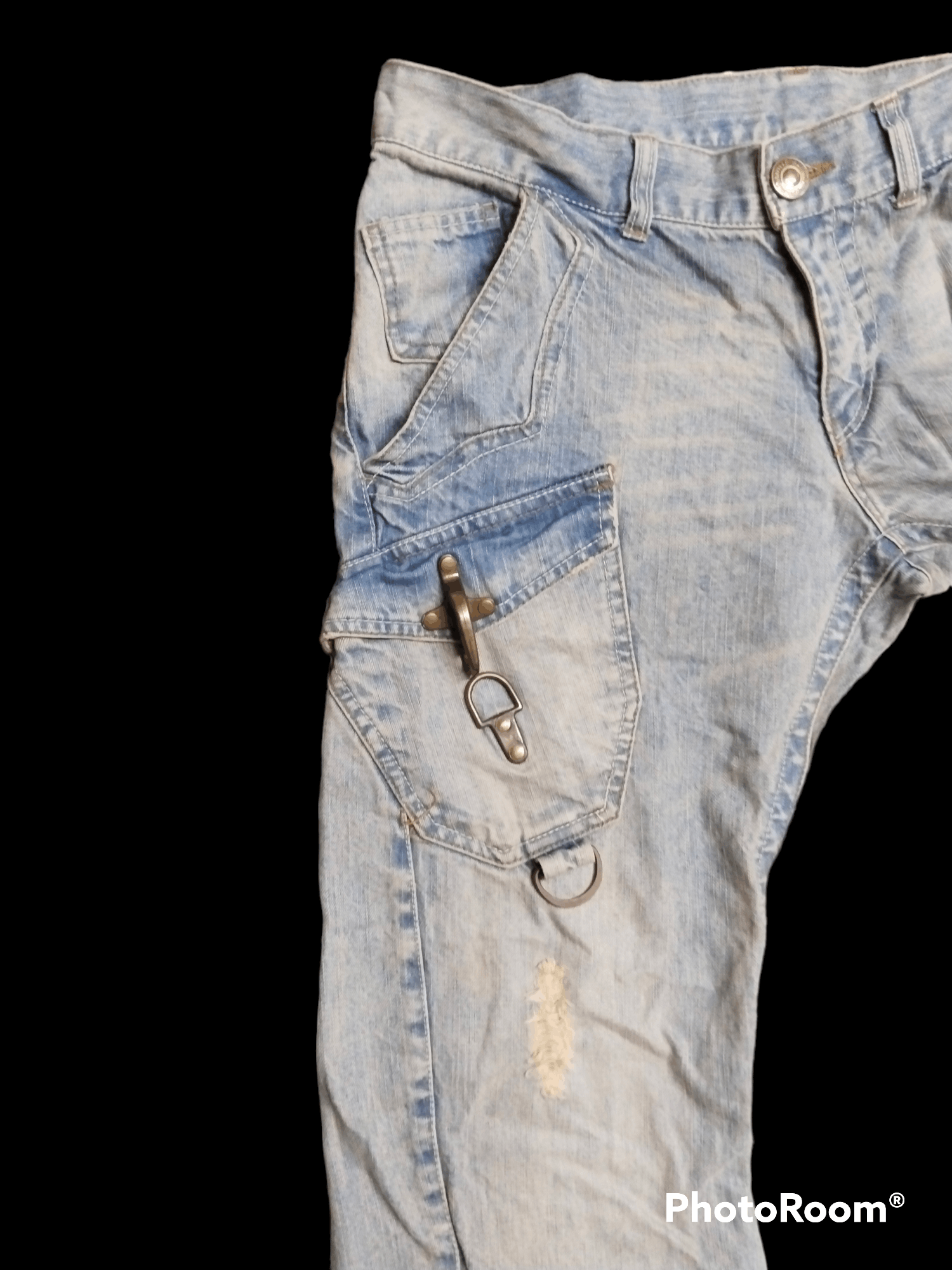 Japanese Brand × Vintage FLARE DiSTRESSED BUSH PANTS RATTLE TRAP DENIM PANTS Size US 33 - 5 Thumbnail