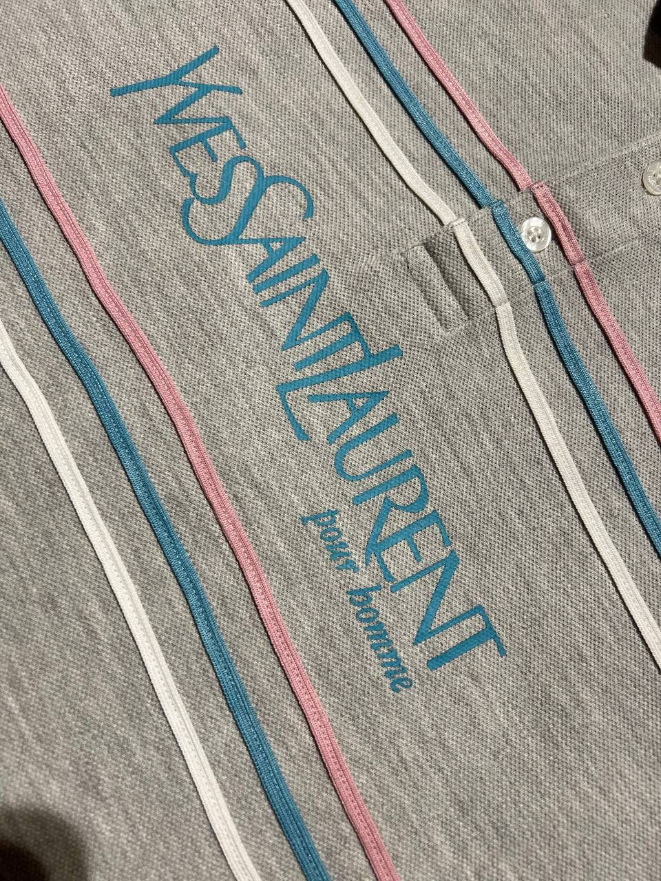 Yves Saint Laurent Vintage Yves Saint Laurent Polo Shirt Big Logo YSL Size US XL / EU 56 / 4 - 5 Thumbnail