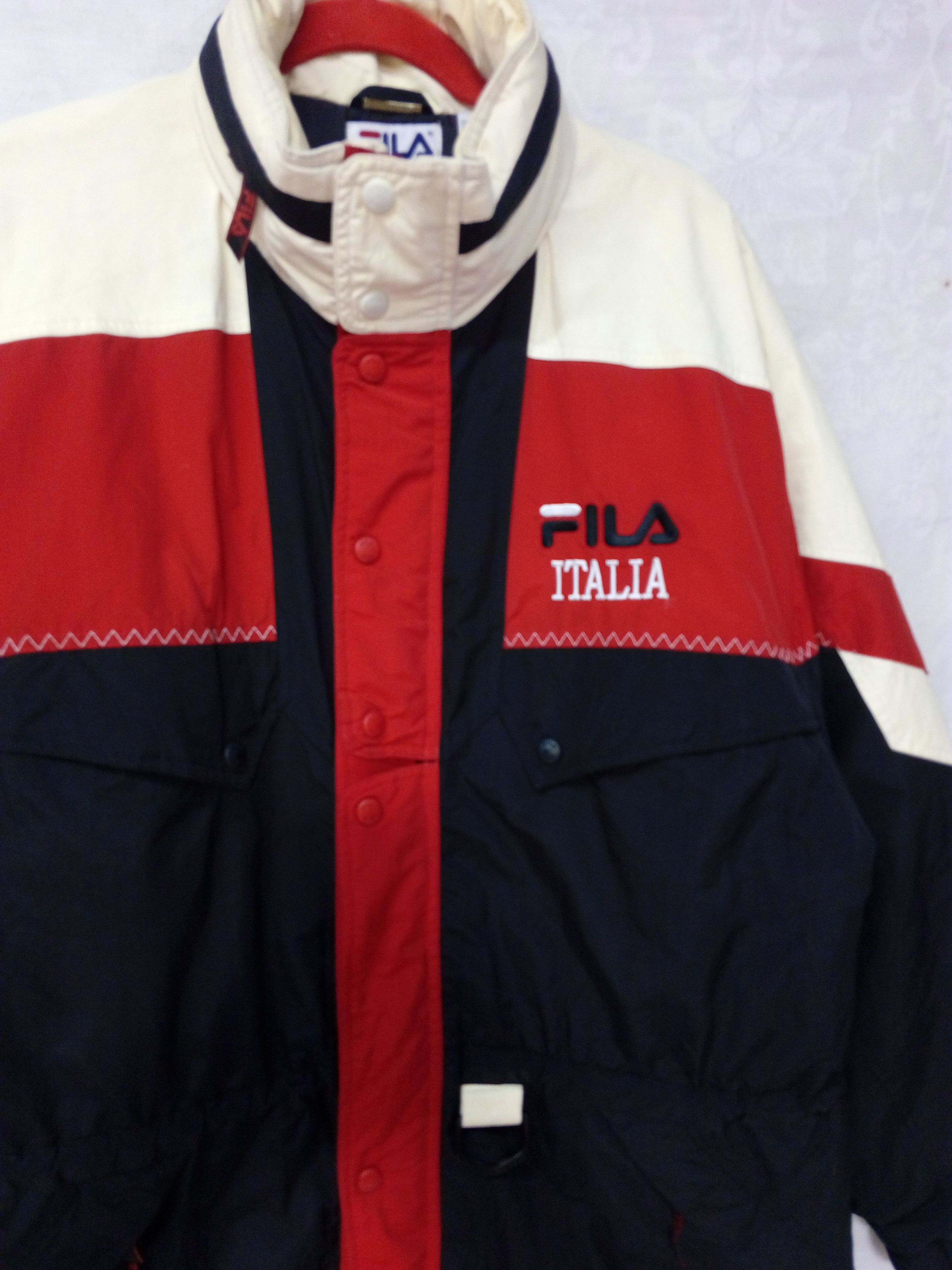 Fila Fila Color Block Zipper Jacket Hoodie Embroidered Size US L / EU 52-54 / 3 - 1 Thumbnail