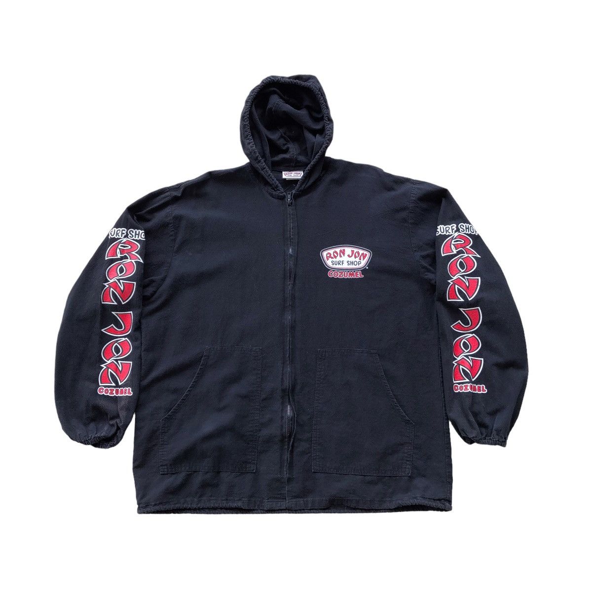 トップス 90s RON JON Full Zip Hoodie Ron Jon Surf Shop × Vintage 💥 90s RON JON SURF ZIPPER