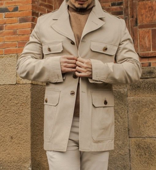 COTTON TWILL MILITARY JACKET