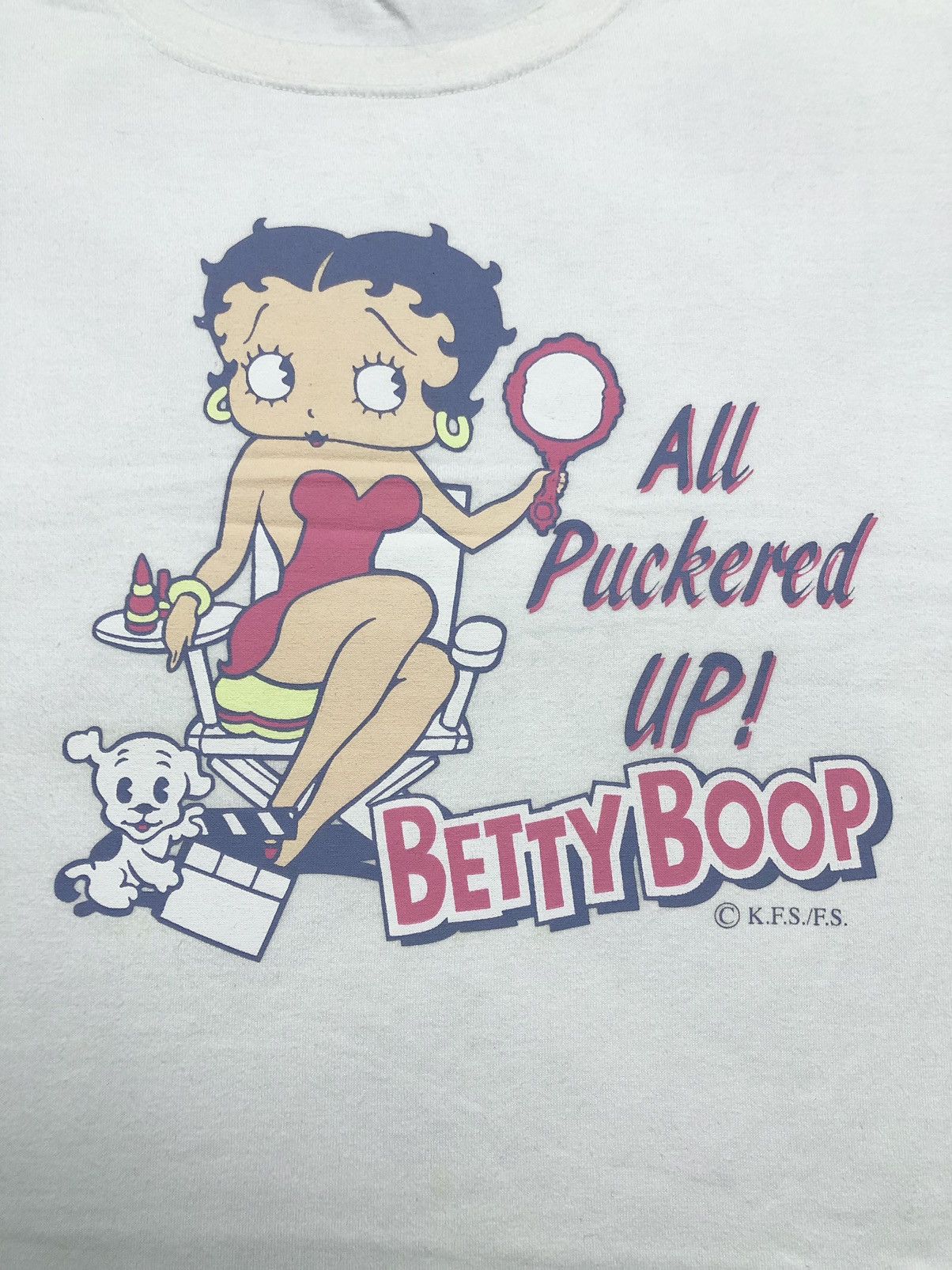 Cartoon Network Vintage BETTY BOOP All Puckered Up! Size L / US 10 / IT 46 - 3 Thumbnail
