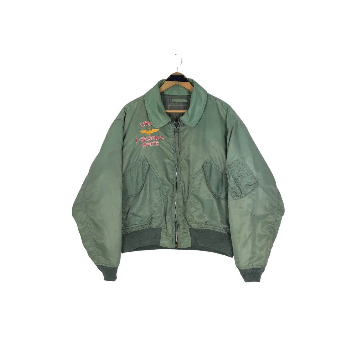Vintage Vintage 1956 F-Section Works Bomber Jacket Size US XL / EU 56 / 4 - 11 Thumbnail