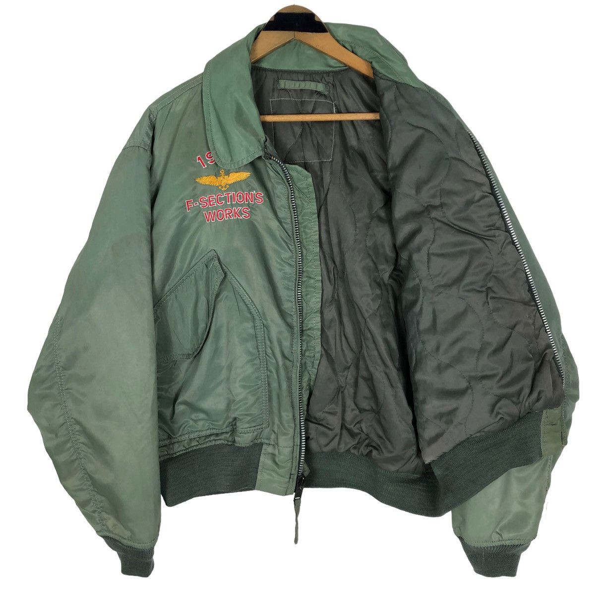 Vintage Vintage 1956 F-Section Works Bomber Jacket Size US XL / EU 56 / 4 - 8 Thumbnail