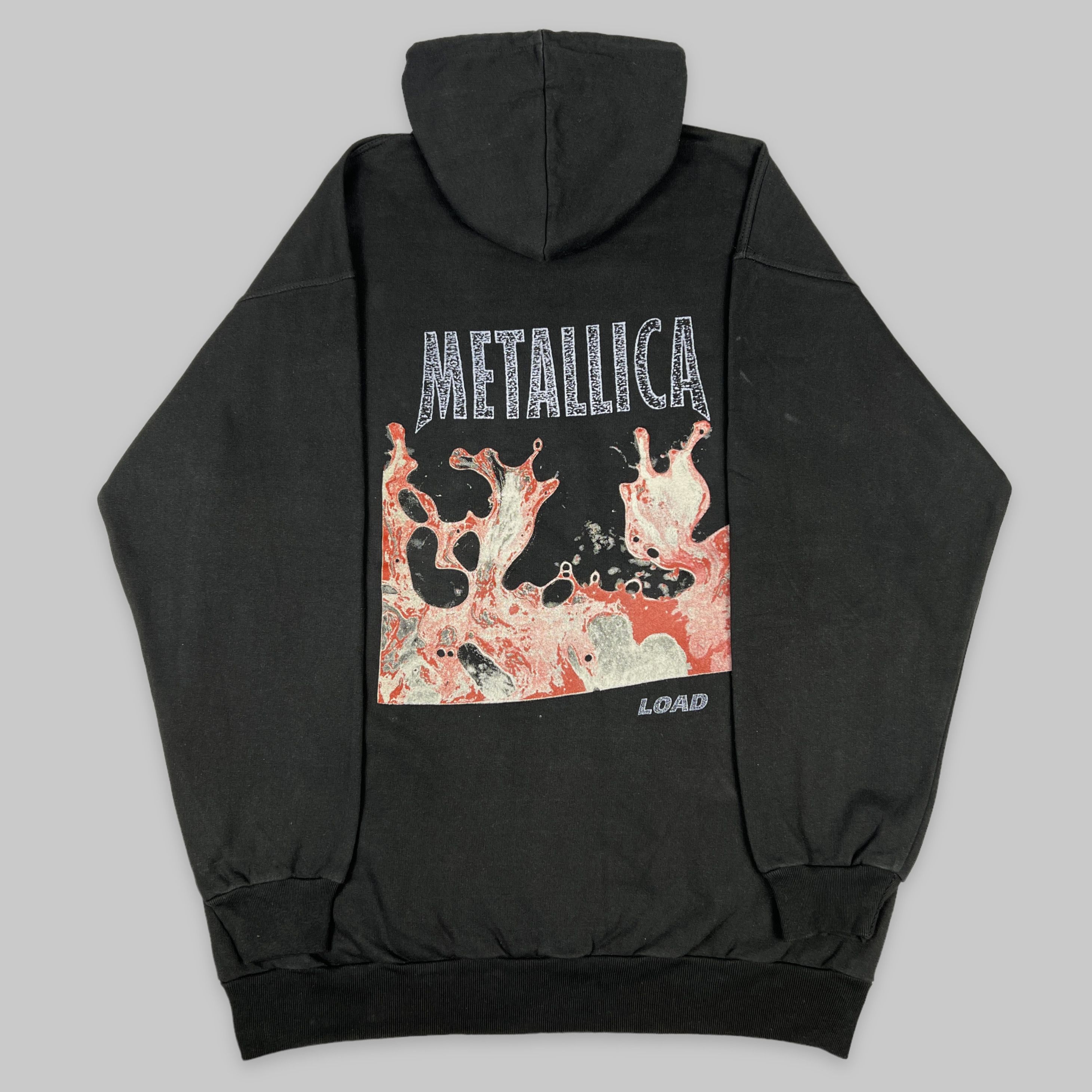 image of Band Tees x Metallica Vintage 90's Metallica ‘Load’ Embroidered Euro Bootleg Hoodie in Black (Size 