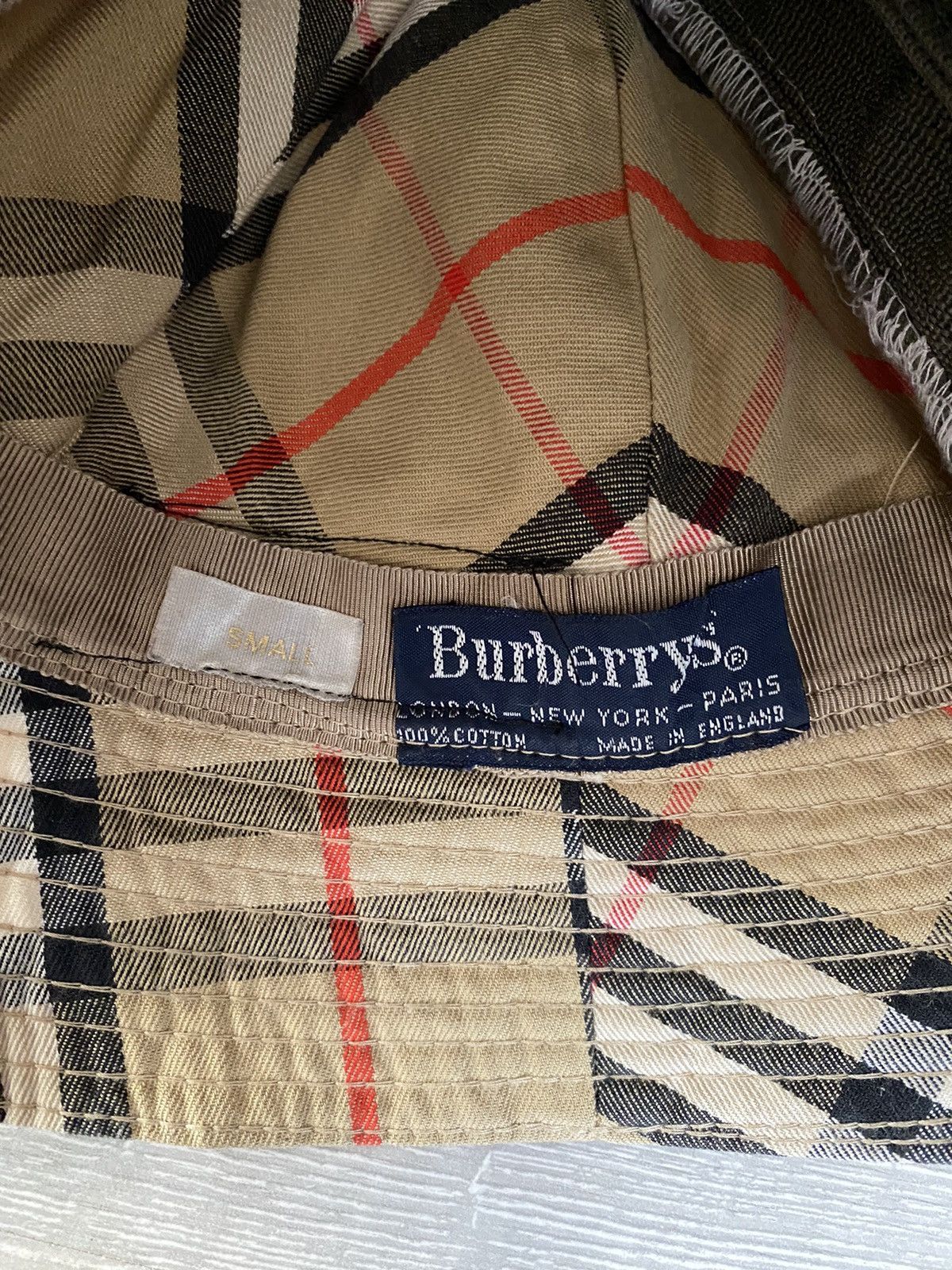 Burberry × Vintage Burberry Vintage bucket hat Nova Check Burberrys Size ONE SIZE - 4 Thumbnail