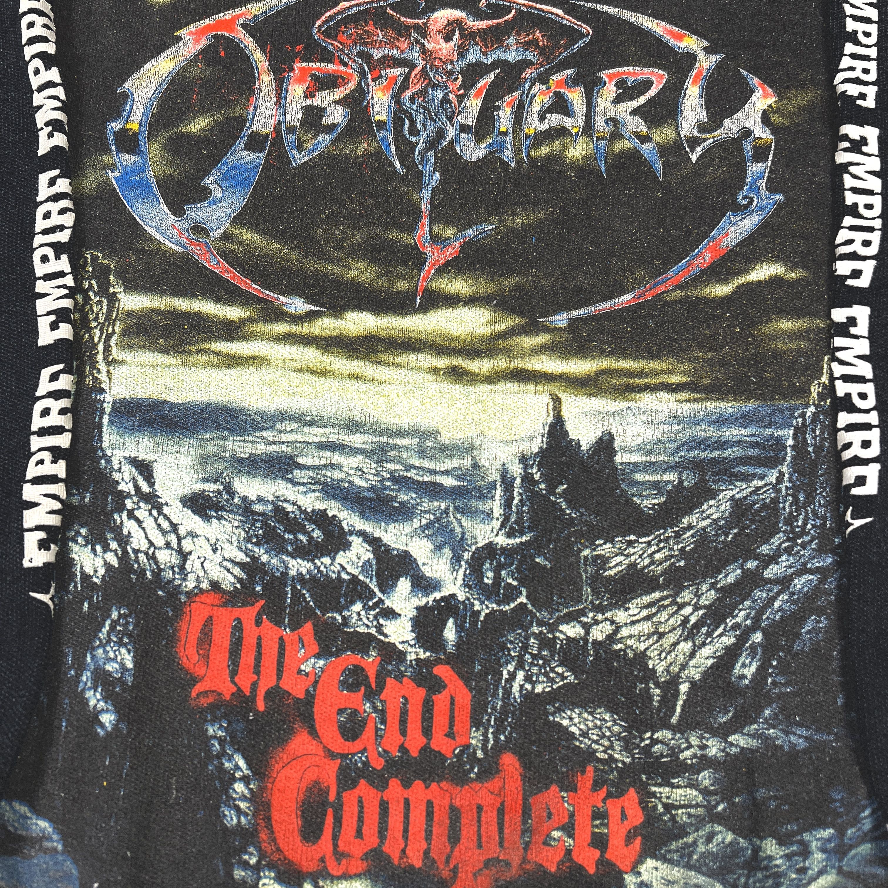 Vintage 90s Obituary The End Complete Empire Bootleg Hoodie