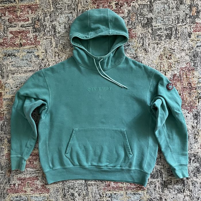 Cav Empt SS18 Overdyed Heavy Hoody Turquoise Green Hoodie Cotton