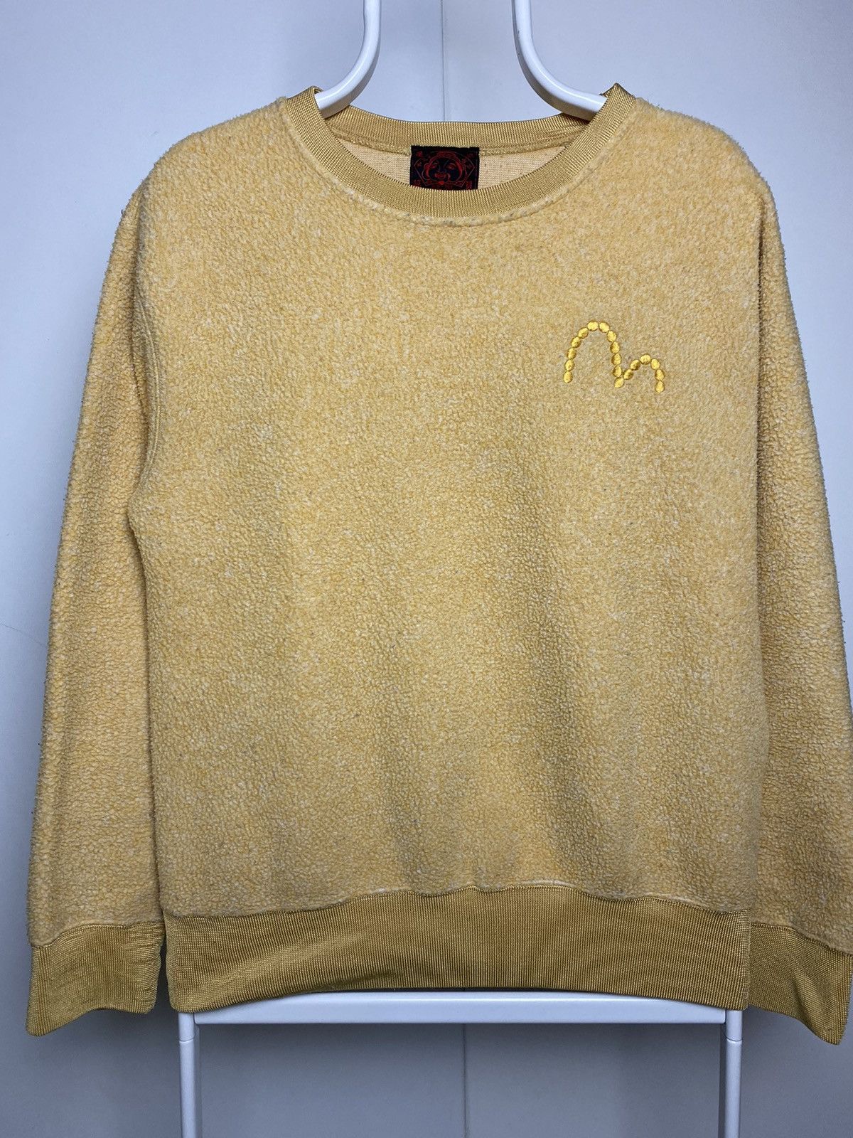 Evisu × Japanese Brand × Vintage Evisu fleece sweatshirt yellow small logo vintage Size US M / EU 48-50 / 2 - 1 Thumbnail