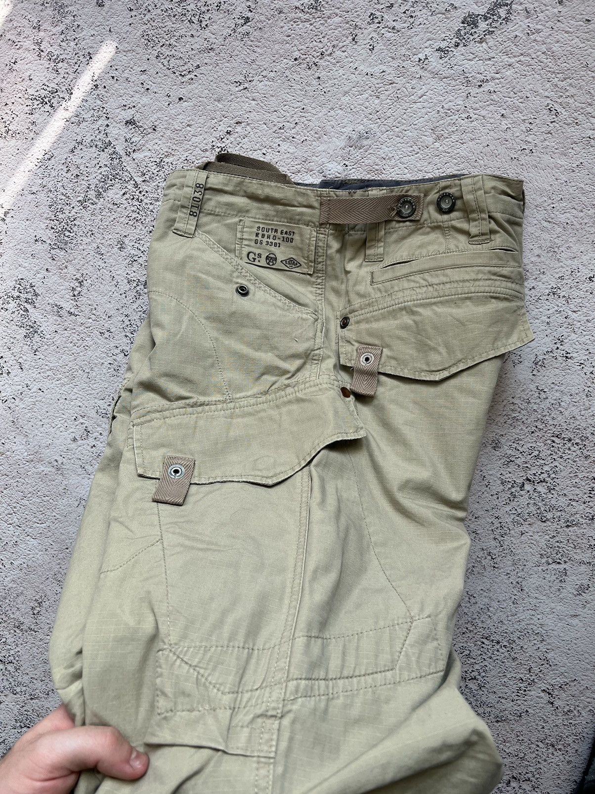 G-Star × Japanese Brand × Vintage Y2K Vintage G-Star Raw Multi Pocket Cargo Pants Size US 32 / EU 48 - 15 Thumbnail