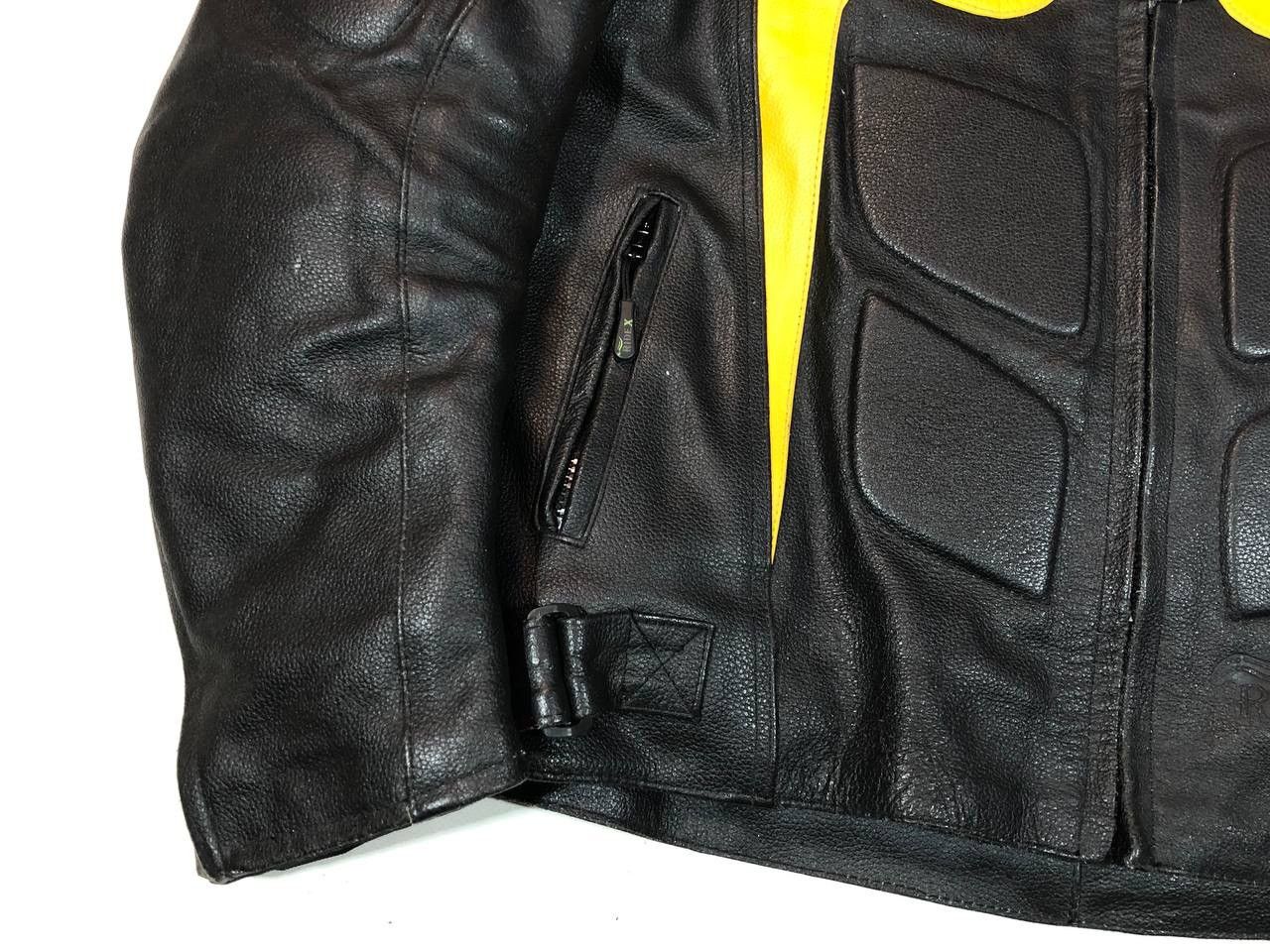 Genuine Leather × Japanese Brand Ridex Leather Moto Racing Jacket Black Yellow Ninja Size US L / EU 52-54 / 3 - 6 Thumbnail