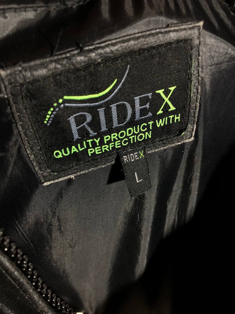 Genuine Leather × Japanese Brand Ridex Leather Moto Racing Jacket Black Yellow Ninja Size US L / EU 52-54 / 3 - 10 Thumbnail