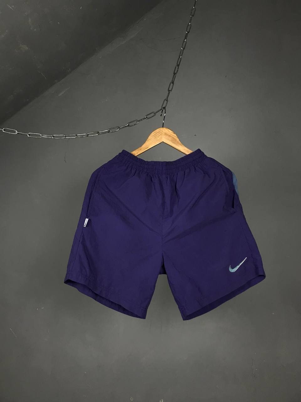 Nike × Vintage Nike big swoosh streetwear vintage shorts Size US 30 / EU 46 - 1 Thumbnail