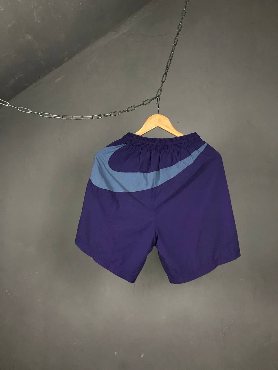 Nike × Vintage Nike big swoosh streetwear vintage shorts Size US 30 / EU 46 - 2 Thumbnail