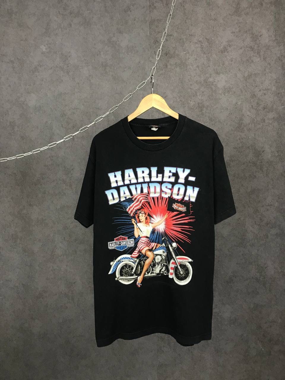 Harley Davidson × Vintage Harley Davidson 2011 made in USA girl rock vintage tee Size US L / EU 52-54 / 3 - 1 Thumbnail