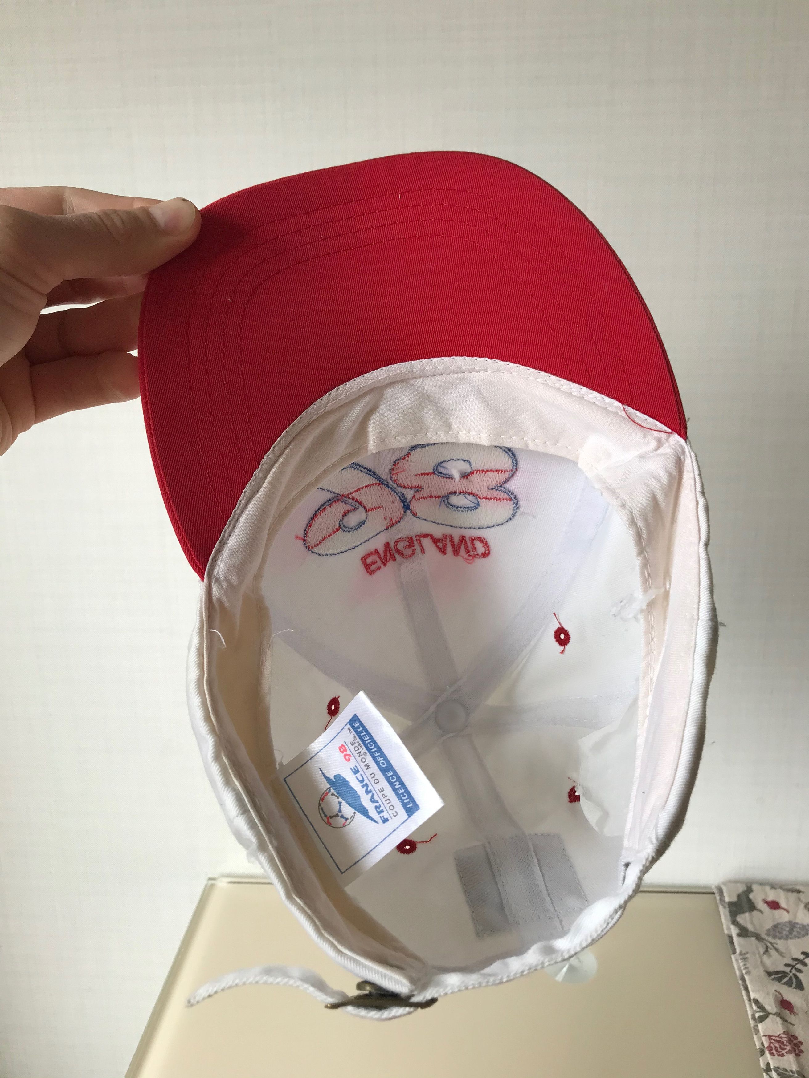 Vintage 1994 France FIFA World Cup 1998 Cap England Team Vintage Size ONE SIZE - 8 Thumbnail