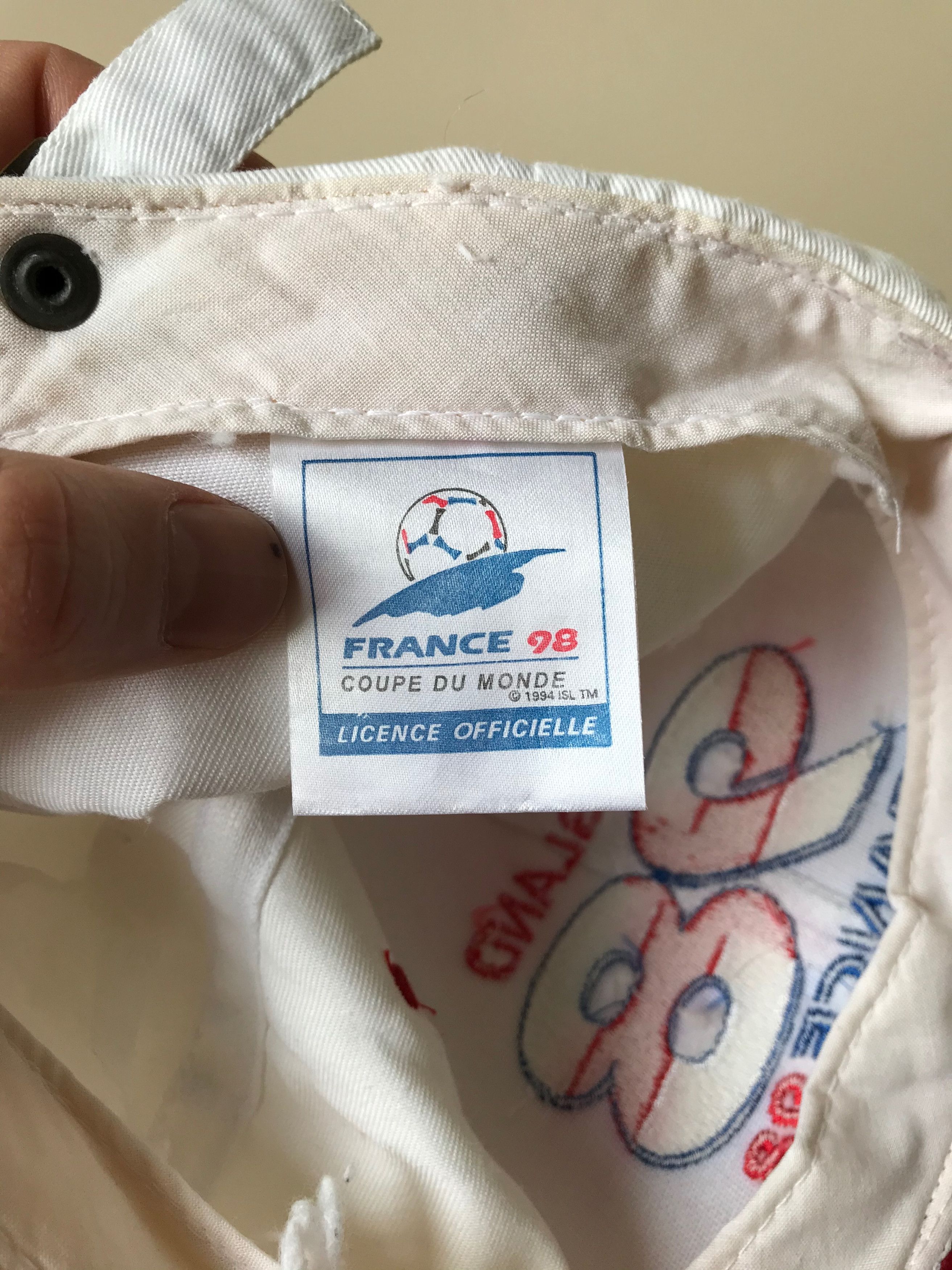 Vintage 1994 France FIFA World Cup 1998 Cap England Team Vintage Size ONE SIZE - 11 Thumbnail