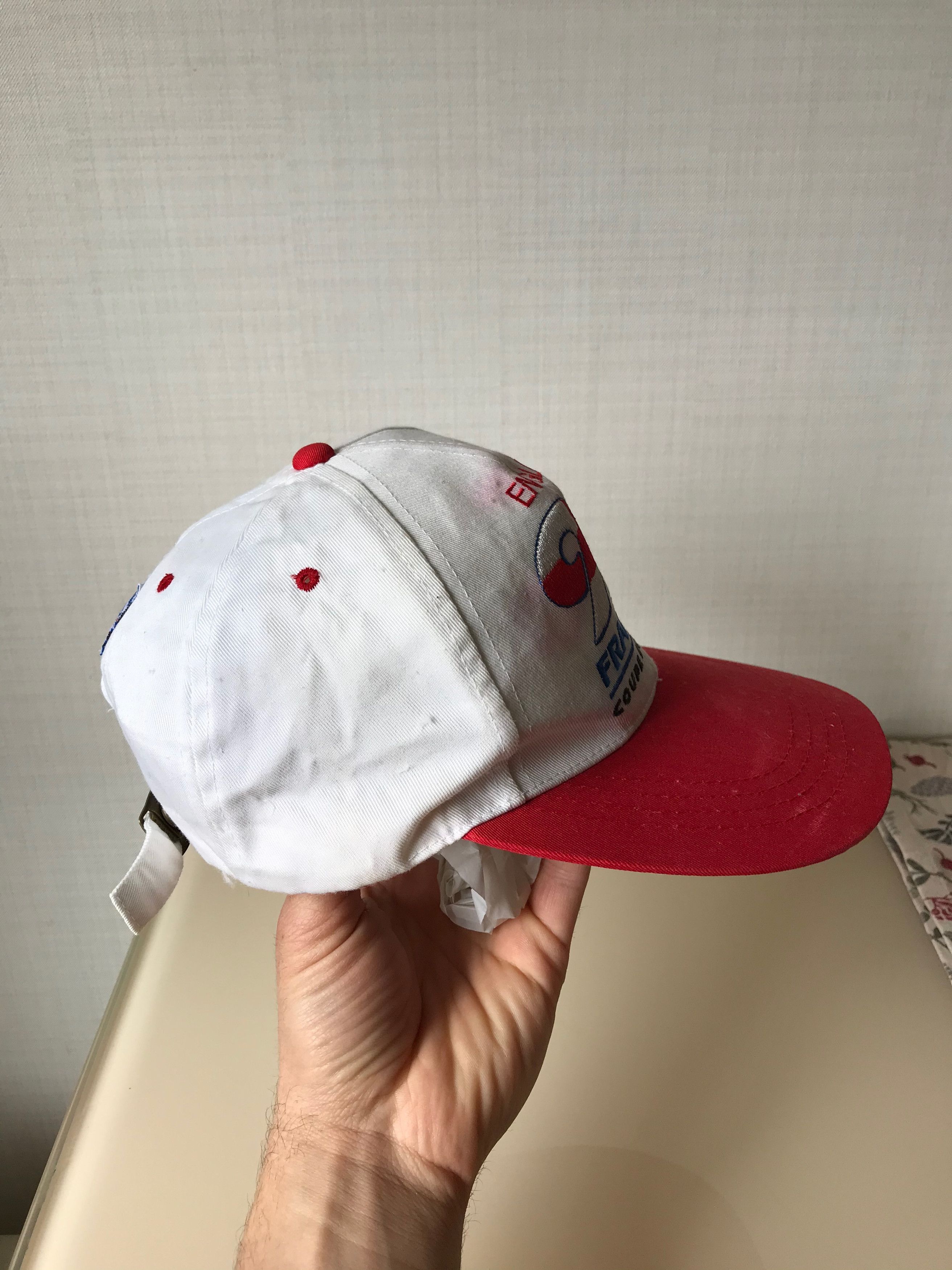 Vintage 1994 France FIFA World Cup 1998 Cap England Team Vintage Size ONE SIZE - 3 Thumbnail