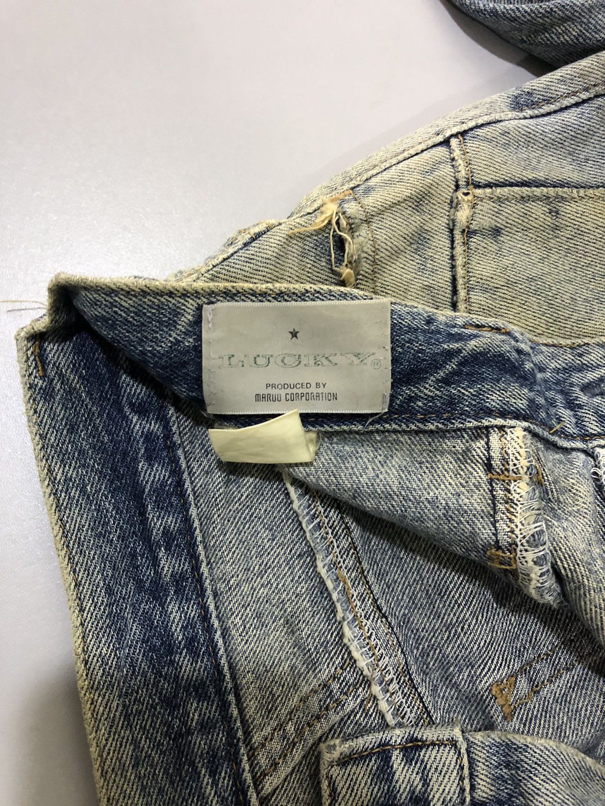 If Six Was Nine × Japanese Brand × Le Grande Bleu (L.G.B.) 🇯🇵 JAPANESE BRAND LUCKY MUDWASH Y2K FADED JEANS Size US 30 / EU 46 - 5 Thumbnail